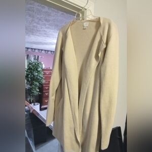 J. Crew Lightweight Open-Front Beige Cardigan